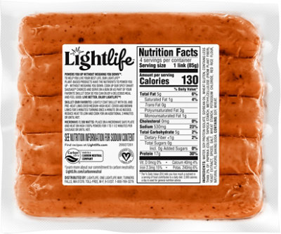 Lightlife Smart Sausage Chorizo - 12 Oz - Image 6