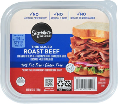 Signature Select Beef Roast Thin Sliced 96% Fat Free - 7 Oz