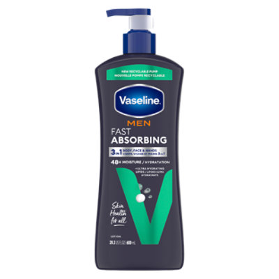 Vaseline Men Body & Face Lotion Fast Absorbing - 24.5 Fl. Oz. - Image 2