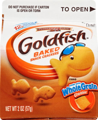 Pepperidge Farm Goldfish Crackers Baked Snack Whole Grain Cheddar - 2 ...