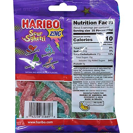 Haribo Gummi Candy Sour Sghetti - 5 Oz - Image 6