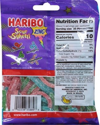 Haribo Gummi Candy Sour Sghetti - 5 Oz - Image 6