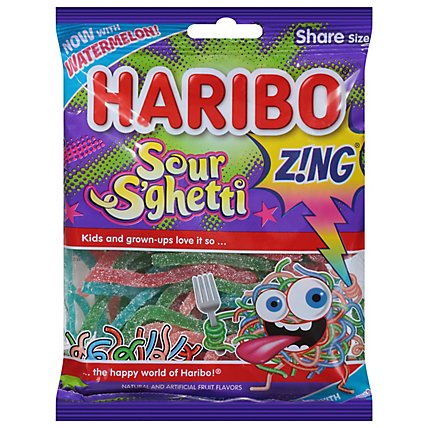 Haribo Gummi Candy Sour Sghetti - 5 Oz - Image 1