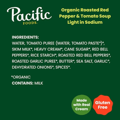 Pacific Foods Organic Light in Sodium Roasted Red Pepper and Tomato Soup - 32 Fl Oz - Image 5