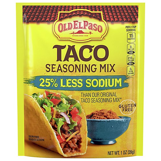OLD EL PASO Seasoning Mix Taco Low Salt - 1 Oz