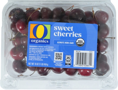 O Organics Cherries Sweet Clamshell Prepacked - 1 Lb - Image 1
