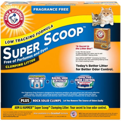 ARM & HAMMER Fragrance Free Super Scoop Clumping Cat Litter - 20 Lb - Image 5