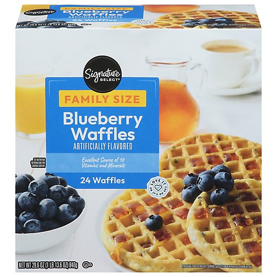 Signature SELECT Waffles Blueberry - 29.6 Oz