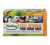 BioBags Compostable Tall Kitchen Bags 13 Gallon - 12 Count
