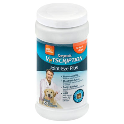 Sergeants Vetscription Joint-Eze Plus Chewable Tablets Bottle - 60 Count