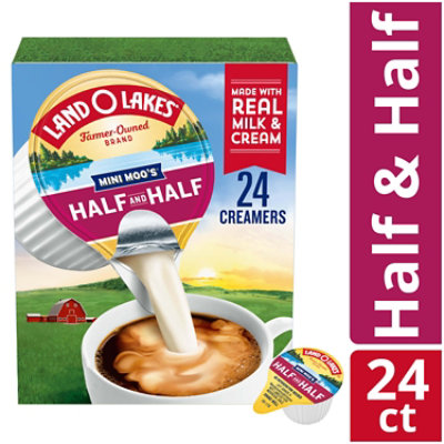 Land O Lakes Mini Moos Half And Half Creamer Singles Cups - 7.3 Fl. Oz.