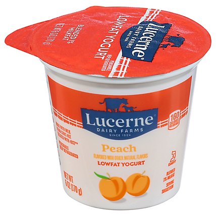 Lucerne Yogurt Lowfat Peach Flavored - 6 Oz - Image 1