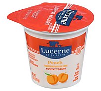 Lucerne Yogurt Lowfat Peach Flavored - 6 Oz