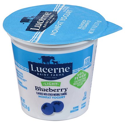 Lucerne Yogurt Nonfat Light Blueberry Flavored - 6 Oz - Image 2