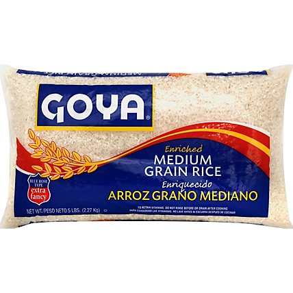 Goya Rice Grain Medium Enriched - 5 Lb - Image 2