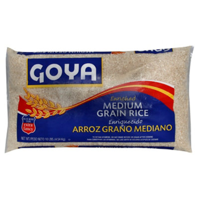 Goya Rice Grain Medium Enriched - 10 Lb - Image 1