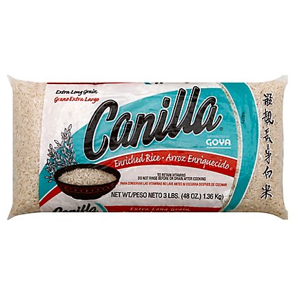 Goya Canilla Rice Enriched Extra Long Grain Enriched - 3 Lb - Image 1