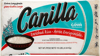 Goya Canilla Rice Enriched Extra Long Grain Enriched - 10 Lb - Image 2