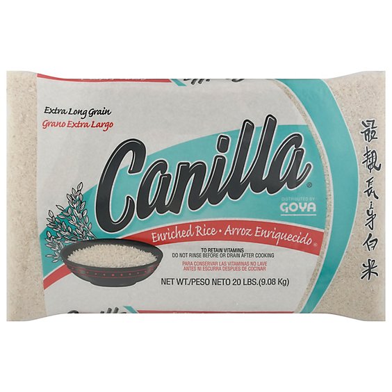 Goya Canilla Rice Enriched Extra Long Grain Enriched - 20 Lb