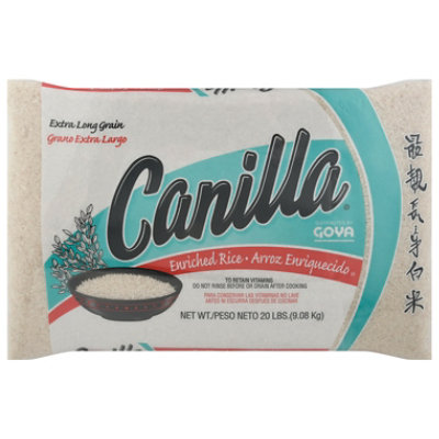 Goya Canilla Rice Enriched Extra Long Grain Enriched - 20 Lb - Image 3