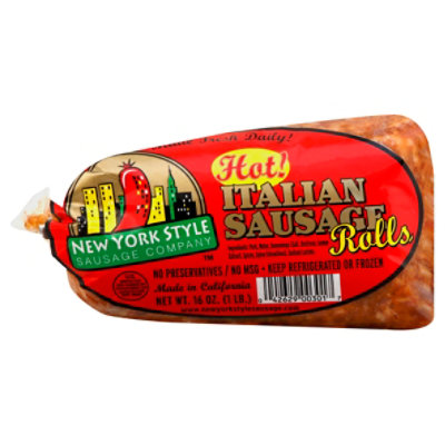 New York Style Sausage Company Sausage Italian Hot - 16 Oz