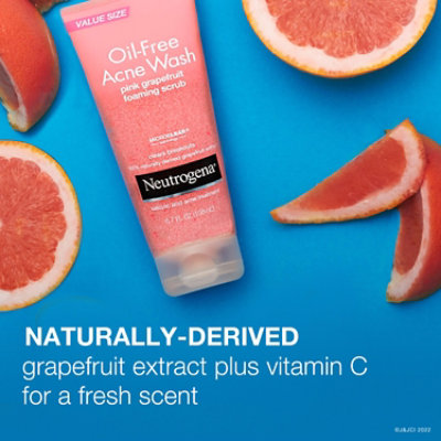 Neutrogena Acne Wash Oil-Free Pink Grapefruit Foaming Scrub - 4.2 Fl. Oz. - Image 2