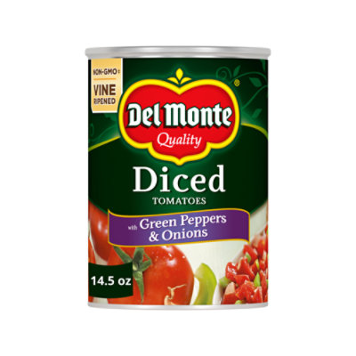 Del Monte Tomatoes Diced California with Green Pepper & Onion - 14.5 Oz - Image 1