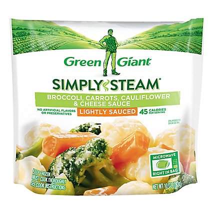 Green Giant Steamers Broccoli Cauliflower Carrots & Cheese Sauce Lightly Sauced - 12 Oz - Image 3