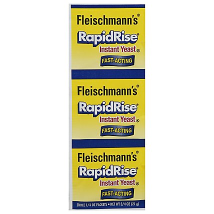 Fleischmanns RapidRise Yeast Instant Fast Acting - 3-0.25 Oz - Image 2