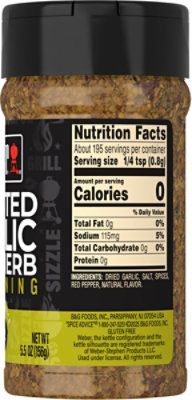 Weber Seasoning Roasted Garlic & Herb - 5.5 Oz - Image 3