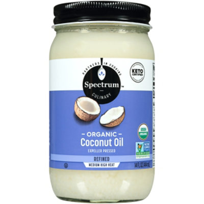 Spectrum Coconut Oil Organic Refined - 14 Fl. Oz. - Image 2