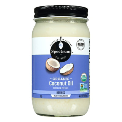 Spectrum Coconut Oil Organic Refined - 14 Fl. Oz. - Image 1