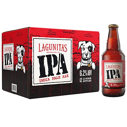 Lagunitas Beer IPA India Pale Ale Bottle - 12-12 Fl. Oz. - Image 1