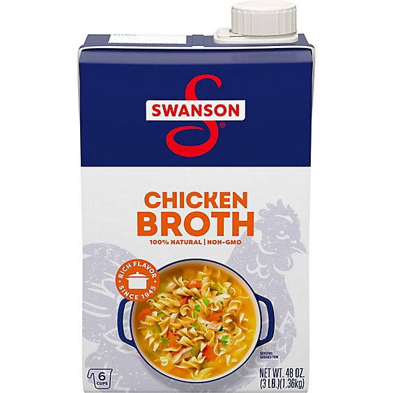 Swanson 100% Natural Chicken Broth - 48 Oz