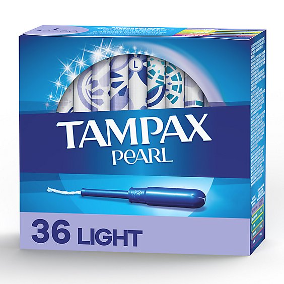 Tampax Pearl Light Absorbency Unscented Tampons - 36 Count