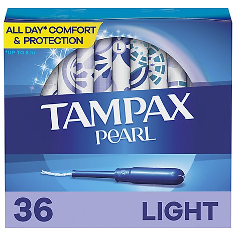 Tampax Pearl Light Absorbency Unscented Tampons - 36 Count