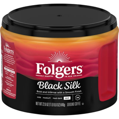 Folgers Coffee Ground Dark Roast Black Silk - 22.6 Oz - Image 1