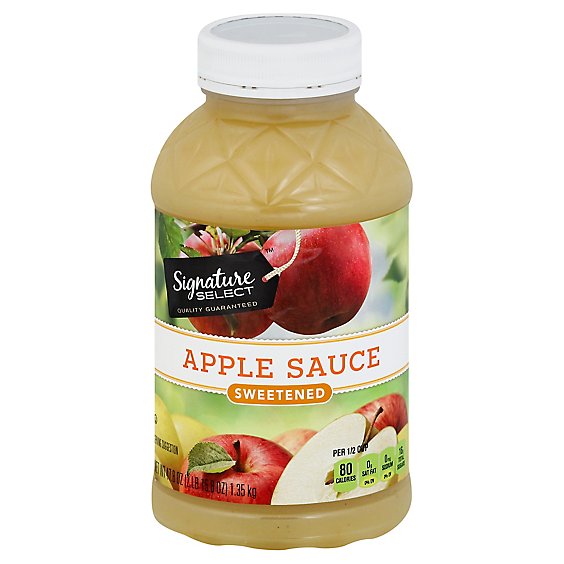 Signature SELECT Apple Sauce Sweetened - 47.8 Oz