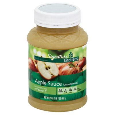 Signature SELECT Apple Sauce Unsweetened Bottle - 23.5 Oz - Image 1