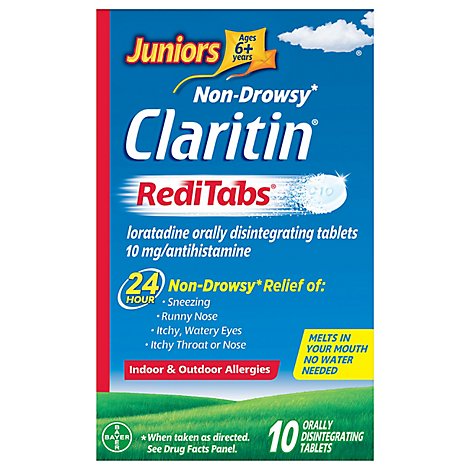 Claritin Reditabs Non Drowsy Allergy Relief Tablets Age 6 & Older - 10 Count