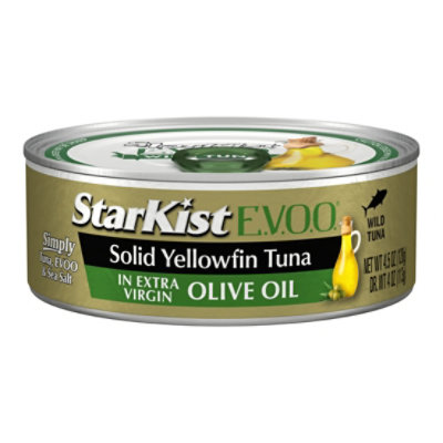 StarKist Tuna Yellowfin Solid Light in Extra Virgin Olive Oil - 4.5 Oz - Image 1