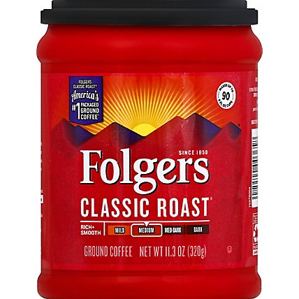 Folgers Coffee Ground Medium Roast Classic Roast - 11.30 Oz - Image 2