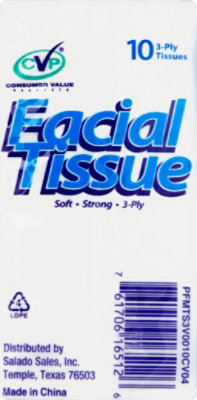 CVP Facial Tissue 3-Ply - 10 Count - Image 3