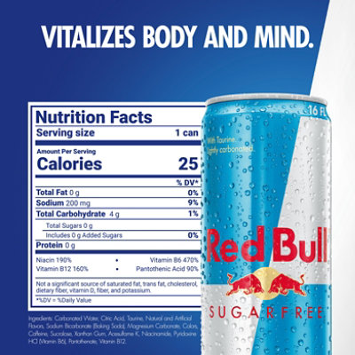 Red Bull Sugar Free Energy Drink - 16 Fl. Oz. - Image 2