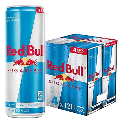 Red Bull Energy Drink Sugar Free - 4-12 Fl. Oz. - Image 1