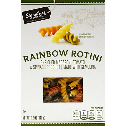 Signature SELECT Pasta Rainbow Rotini Box - 12 Oz - Image 2