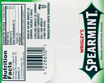 Wrigleys Spearmint Gum Single Pack - Image 3