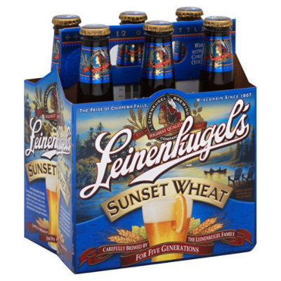 Leinenkugel's Sunset Wheat Beer Bottles 4.9% ABV - 6-12 Fl. Oz. - Image 1