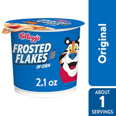 Frosted Flakes Breakfast Cereal Cup 8 Vitamins and Minerals Original - 2.1 Oz - Image 1