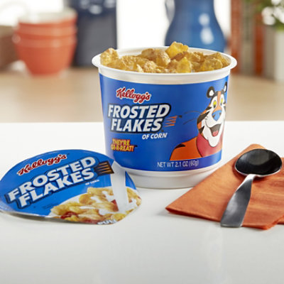 Frosted Flakes Breakfast Cereal Cup 8 Vitamins and Minerals Original - 2.1 Oz - Image 3